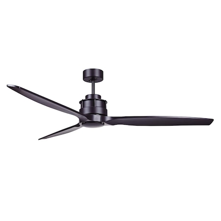 Brillo 60 in. Akmani DC Ceiling Fan Black BR2772012